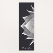 Transparante Sjabloon van Lotus Black en White Flo Yogamat (Voorkant)