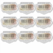 Transparante sojakaars Etiketten Gouden Opal Spark Sticker (Voorkant)