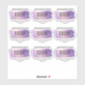 Transparante sojakaarsetiketten Paarse holografisc Sticker (Vel)