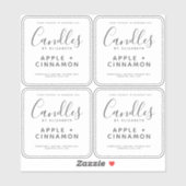 Transparante sojakanaallabel elegant elegant sticker (Vel)