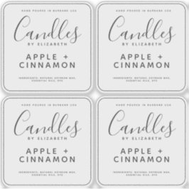 Transparante sojakanaallabel elegant elegant sticker