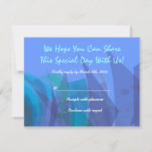 Transparante Star Bat Bar Mitzvah antwoordkaart bl RSVP Kaartje (Voorkant)