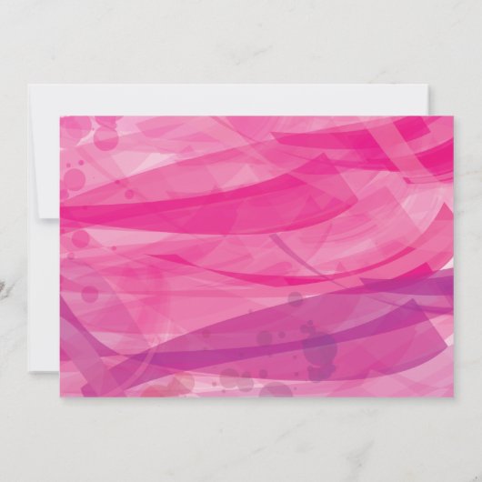 TRANSPARANTE STAR-roze bank Mitzvah Uitnodiging (Achterkant)