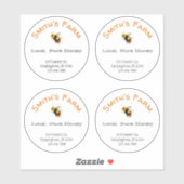 Transparante Stickers voor aangepaste honing (Vel)