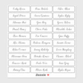 Transparante stijlvolle sticker voor scriptgastnam (Vel)