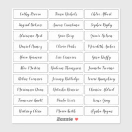 Transparante stijlvolle sticker voor scriptgastnam