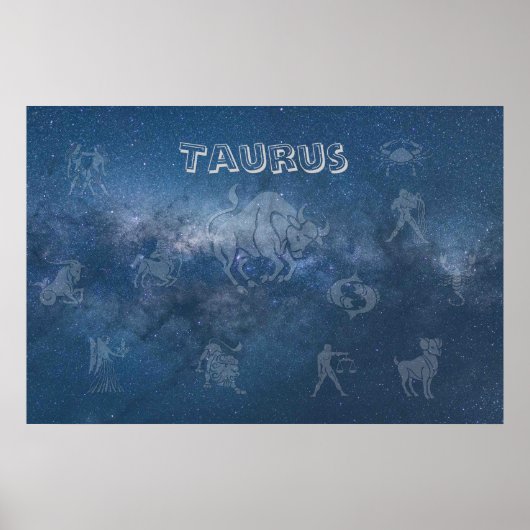 Transparante Taurus Poster (Voorkant)