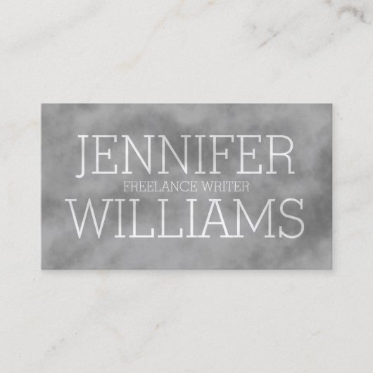 Transparante tekst voor wolkenmist visitekaartje (Voorkant)