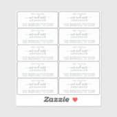 Transparante toekomst de heer Mrs Return zal de et Sticker (Vel)