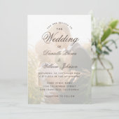 Transparante trouwfoto Elegante kalligrafie Kaart (Staand voorkant)