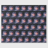 Transparante tulp met regendruppels cadeaupapier (Vlak)