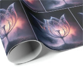 Transparante tulp met regendruppels cadeaupapier (Rol Hoek)