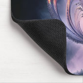 Transparante tulp met regendruppels muismat (Hoek)