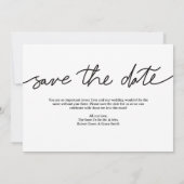 Transparante Tweefoto Save The Date Kaart (Achterkant)