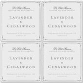 Transparante verpakking van kaars met kaars sticker (Voorkant)