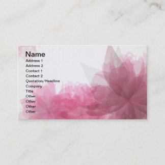 Transparante visitekaartjes bloemen