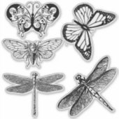Transparante vliegende insecten stickers (Voorkant)