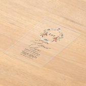 Transparante Whimsical Woodland Proefdinereinladig Acryl Uitnodigingen (Laagn)