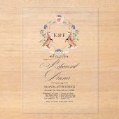 Transparante Whimsical Woodland Proefdinereinladig Acryl Uitnodigingen (Voorkant)