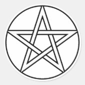 Transparante witte pentakel Stickers (Voorkant)