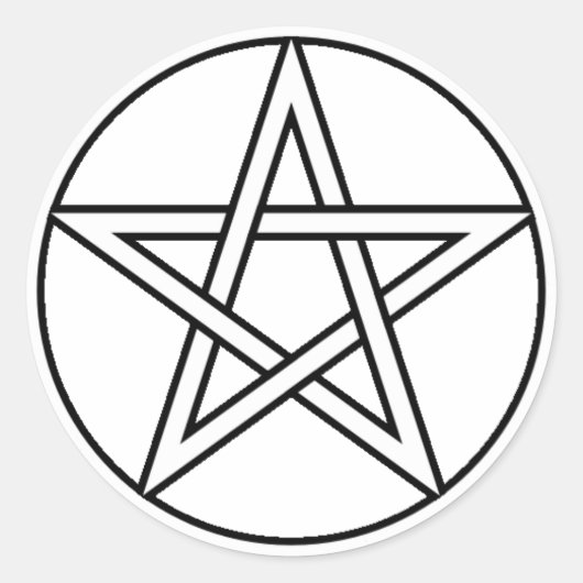 Transparante witte pentakel Stickers (Voorkant)