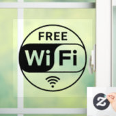 Transparante Zakelijke Gratis Wifi Symbool Ruitsti Raamsticker (Huis)