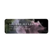 Transparante zijde Elegant retour adres label (Voorkant)