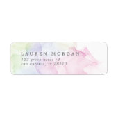 Transparante zijde Elegant retour adres label (Voorkant)