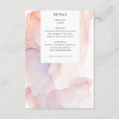 Transparante zijde Elegante moderne receptie Kaart (Voorkant)