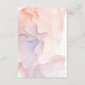 Transparante zijde Elegante moderne receptie Kaart (Achterkant)