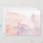 Transparante zijde Modern Elegant Engagement Party Kaart (Achterkant)