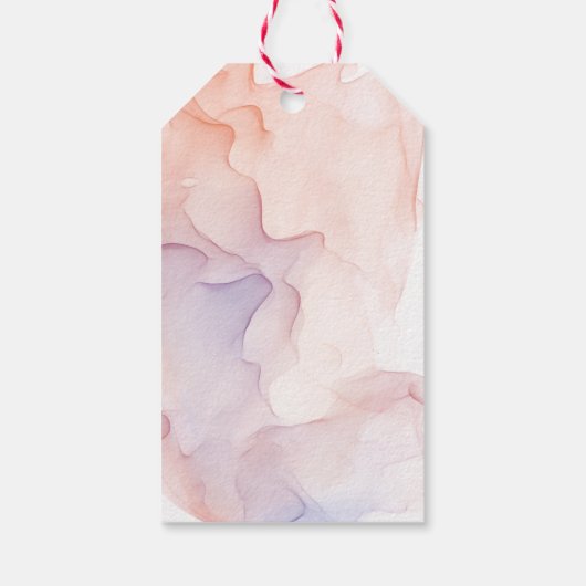 Transparante zijde moderne bruiloft dank u cadeaulabel (Achterkant)