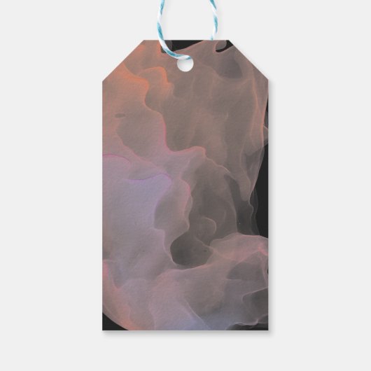 transparante zijde moderne bruiloft Dank u Cadeaulabel (Achterkant)