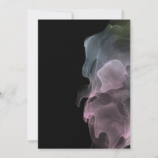 Transparante Zijde Moderne Huwelijk Kaart (Achterkant)