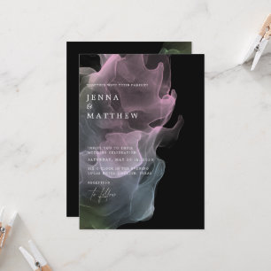 Transparante Zijde Moderne Huwelijk Kaart