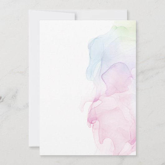 Transparante Zijde Moderne Huwelijk Kaart (Achterkant)