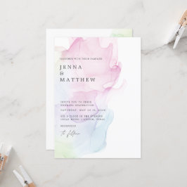 Transparante Zijde Moderne Huwelijk Kaart