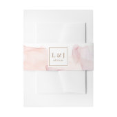 Transparante Zijde Moderne Huwelijksbuik Band Uitnodigingen Wikkel (Voorkant Voorbeeld)