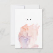 Transparante Zijde Moderne Verticale RSVP-Kaart RSVP Kaartje (Achterkant)