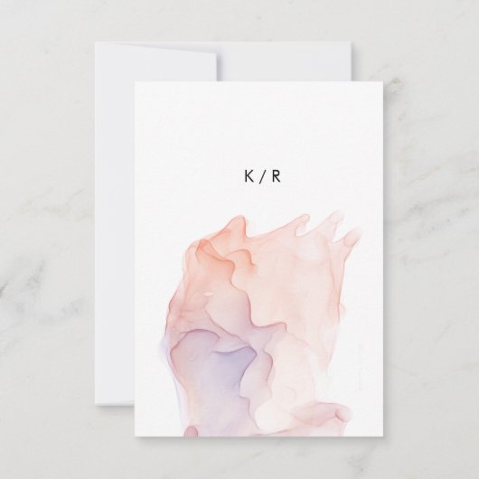 Transparante Zijde Moderne Verticale RSVP-Kaart RSVP Kaartje (Achterkant)