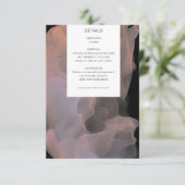 transparante zijden elegante moderne ontvangstkaar informatiekaartje (Staand voorkant)