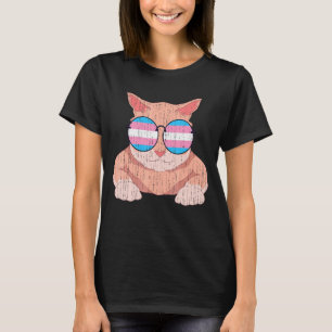 Transparante zonnebrillen Transseksuele vlag T T-shirt