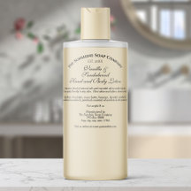 Transparante & Zwarte Cosmetica Fles Etiket