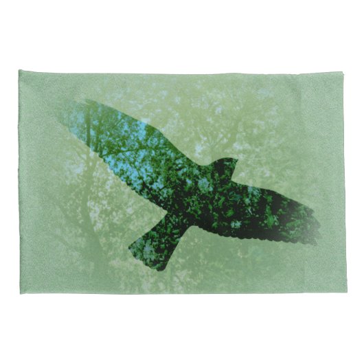 Transparante zwarte rode bomen Foto Kussensloop (Achterkant-Rechts)