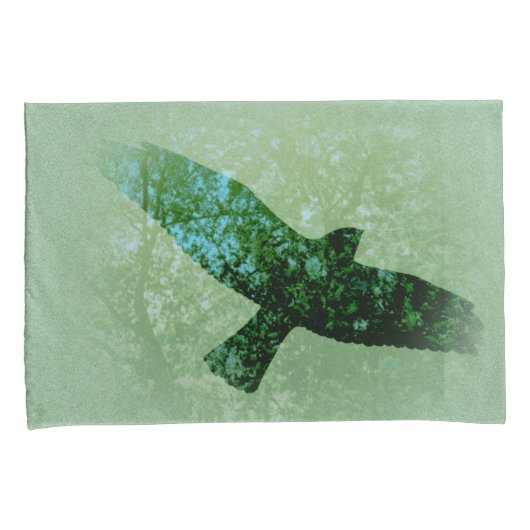 Transparante zwarte rode bomen Foto Kussensloop (Voorkant-Rechts)