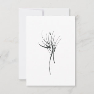 Transparante Zwarte Witte Abstracte Stam Tattoeage Bedankkaart