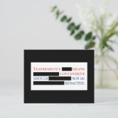Transparantie van de overheid mag niet worden teru briefkaart (Staand voorkant)