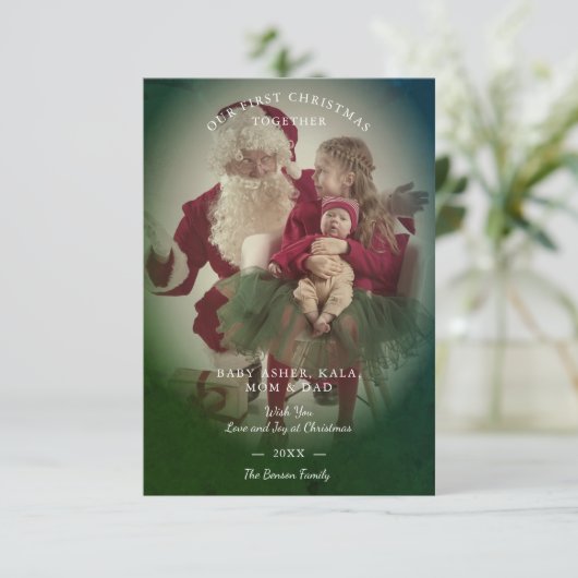 Transparency Effect Merry Christmas Photo Family (Staand voorkant)