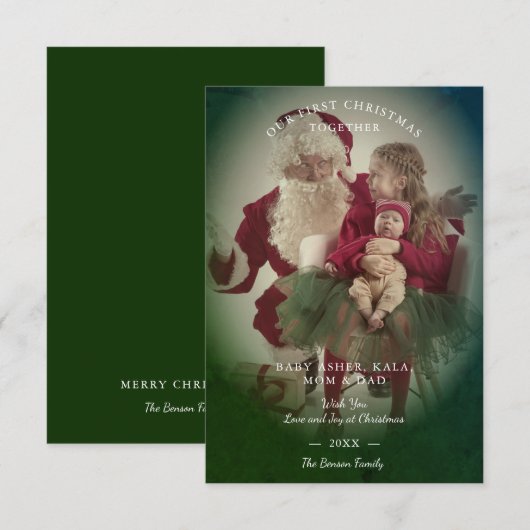 Transparency Effect Merry Christmas Photo Family (Voorkant / Achterkant)