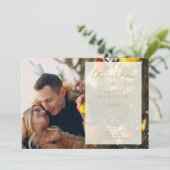 Transparency Overlay Photo Merry Xmas Save The Date (Staand voorkant)